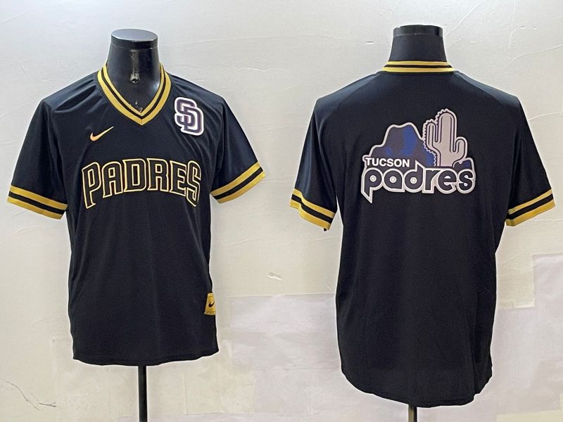Men San Diego Padres Blank Black Gold Game 2025 Nike MLB Jersey style 11